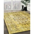 thumbnail image 3 of Ahgly Company Machine Washable Indoor Square Traditional Chrome Gold Yellow Area Rugs, 5' Square, 3 of 7