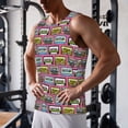 thumbnail image 5 of Picia Retro Cassette Printed Men’s Performance Tank, Men's Workout Tank Top Moisture-Wicking Tank Top Muscle tee, Breathable Workout Shirt-Large, 5 of 7
