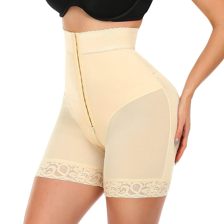 XFLWAM Shapewear for Women Tummy Control Body Shaper Shorts Butt Lifter  Panties Lace High Waisted Underwear Slimming Panties Beige 5XL