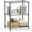 Grey, variant on M MZG 3 Tier Wire Shelving Unit,3 Shelves Shelf Rack, 11.8"D x 17.7"W x 26.3"H,Metal Storage Shelves 450 lbs,Chrome