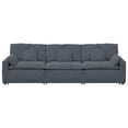 thumbnail image 5 of Pemberly Row Contemporary 18.9"H Modular Velvet Sofa in Dark Grey, 5 of 7
