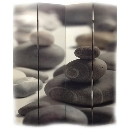 Ore International Inc. 4-Panel Calming Stones Room Divider
