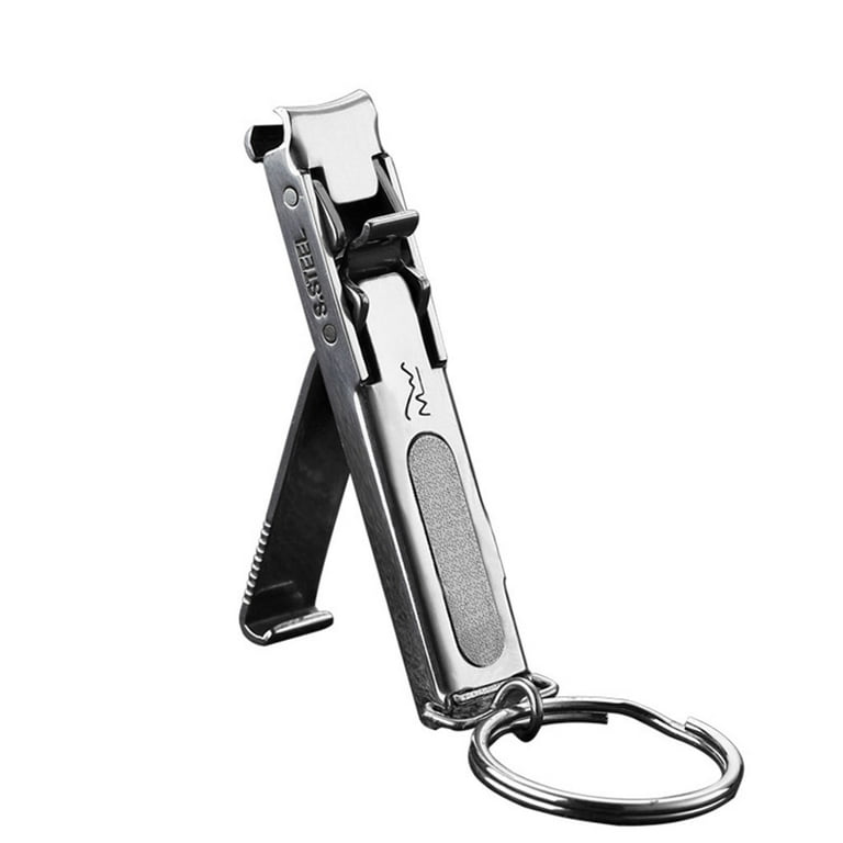 Stainless Steel Curved Nail Clippers Professional Fingernail and Toenail  Clippers with Keychain Ring for Kinds Nails