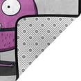 thumbnail image 4 of Flannel Non-slip Area Rug, 63"x48" No Shedding Living Room Bedroom Dining Room Home Office Area Rug, Comic Smiling Monster Pattern, 4 of 6