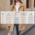 thumbnail image 3 of Edvintorg Womens Trench Coat Solid Color Long Sleeve Loose Long Jacket Turndown Collar Casual Button Down Outerwear with Pocket Woman Clothes Khaki S-2XL, 3 of 7