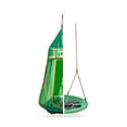 thumbnail image 2 of gobaplay FlyMax Saucer Tree Swing with Tent, 39" Round Platform for Kids, Green, 2 of 5