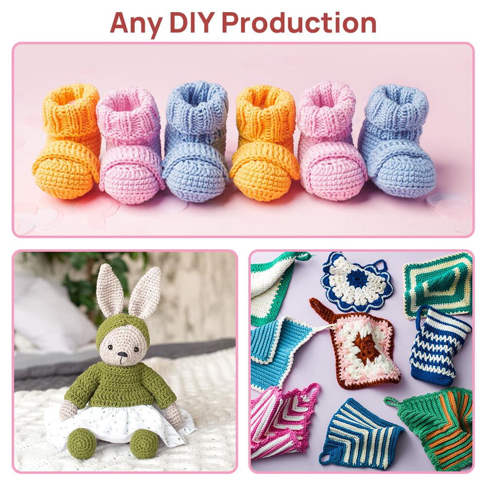 FGY 107 PCS Starter Pack Crochet Kit: Knitting Essentials, Crafts