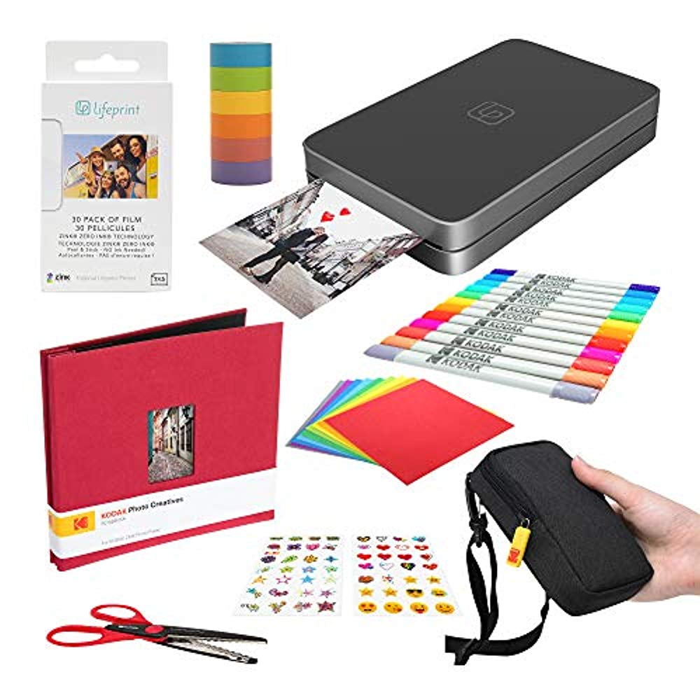 Lifeprint 2x3 Portable Photo and Video Printer (Black) Scrapbook