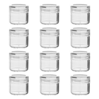 Round Plastic Jars with Transparent Screw Top Lid, 2Pcs - Clear - On Sale -  Bed Bath & Beyond - 36040659