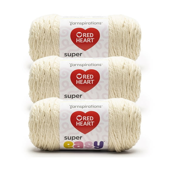 Red Heart® Super Easy™ #6 Super Bulky Acrylic Yarn, Aran 8.8oz/250g 238 Yards (3 Pack)