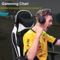 thumbnail image 3 of Gaming Chair Racing Office Chair Ergonomic Desk Chair Massage PU Leather Recliner PC Computer Chair with Lumbar Support Headrest Armrest Footrest Rolling Swivel Task Chair for Women Adults (White), 3 of 6