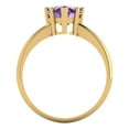 thumbnail image 4 of 2 ct Pear Cut Simulated Alexandrite Solitaire Engagement Ring for Women in 18K Yellow Gold, 4 of 5