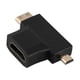 thumbnail image 2 of Adaptador HDMI a VGA, conector tipo T Micro+Mini HDMI para decodificador PS4 Xbox360, color negro, 2 of 8