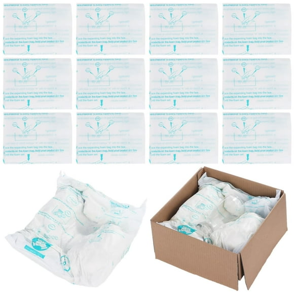 Sacs en Mousse pour Expédition 12 Pcs 1823 Pouces, Pochettes Extensibles Activées par la Température, Emballage Rapide Instantané - Solution de Protection pour Colis