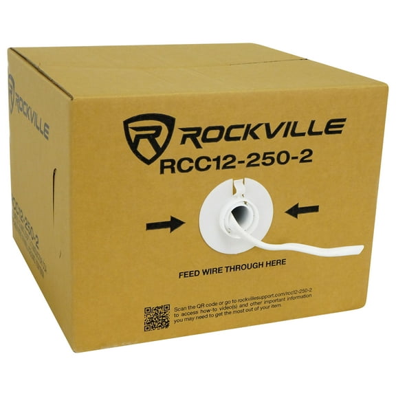 Rockville RCC12-250-2 CL2 Rated 12 AWG 250' CCA Speaker Wire In Wall Ceiling 70V
