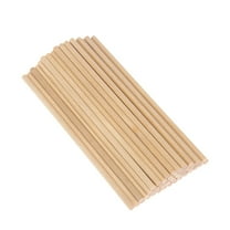 GOOHOCHY 200Pcs Round Wood Dowel Rods for Diy and Model Building Khaki 15 x 0.5cm