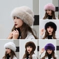 thumbnail image 2 of Mosey Women Hat Fashionable Solid Color Winter Hat Thicken Warm Soft Comfortable Plush Hat for Cold Weather, 2 of 8