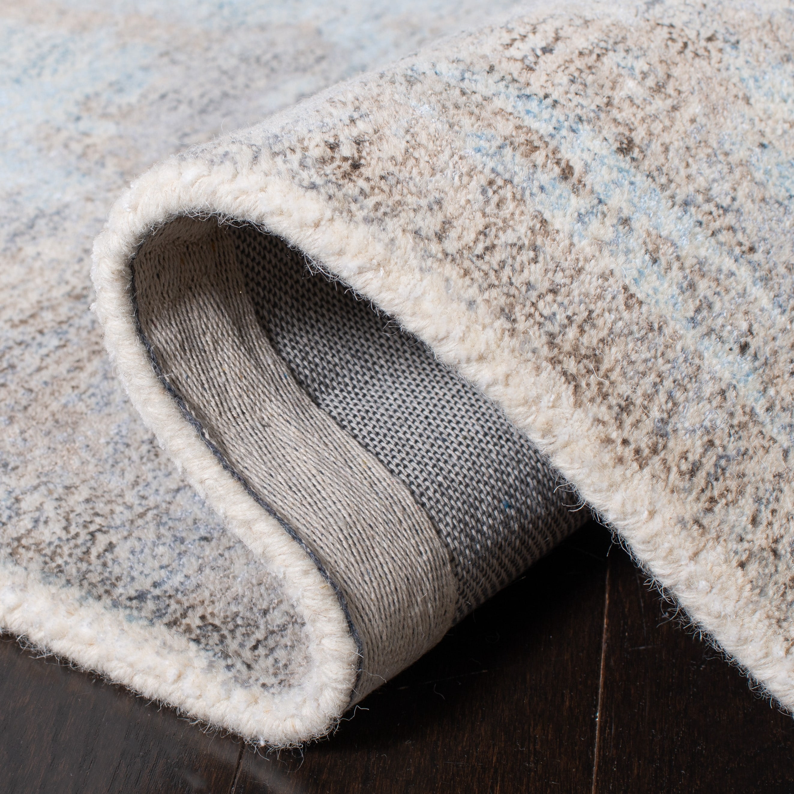 SAFAVIEH Restoration Vintage Janae Abstract Area Rug, Grey/Blue, 3' x 5'