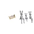thumbnail image 1 of Sofá De Madera En Miniatura Y Figuras De Una Familia De Conejos. Estatuas Para Mesa De Escritorio, Centro De Mesa, Adorno, Escultura De Animales Para Casa De Muñecas, Juguetes DIY, Escena De, 1 of 8