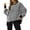 Black, variant on Duoif Womens Sweatshirt Women's Striped Crewneck Sweatshirt - Oversized Knit Pullover Sweatshirt for Women Black L