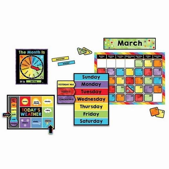 Carson Dellosa Education Celebrate Learning Calendar Bulletin Board Set, 2 Sets