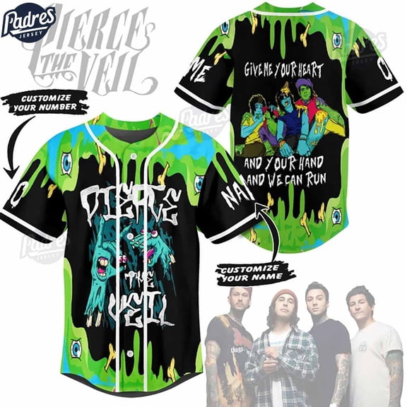 Custom Music Pierce The Veil Band Baseball Jersey