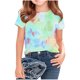 thumbnail image 1 of Camisetas de Cuello de Tripulación de Manga Corta para Mujeres Camiseta Impresa Inspirada en Acuarela para Niños de Edades 8-14, 1 of 5
