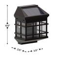 thumbnail image 4 of Merrick Lane Wall Mount LED Solar Powered Fence and Deck Lights - All-Weather Decorative Solar Lights in Brown - Set of 6, 4 of 10