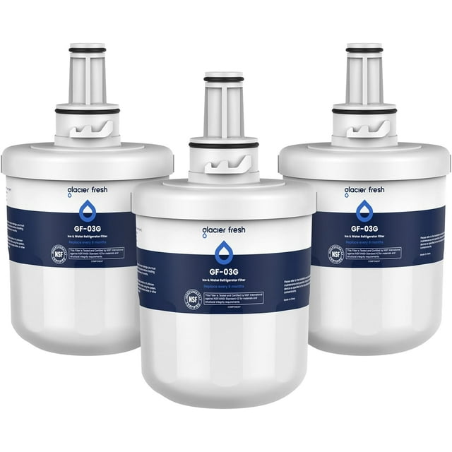 Replacement for DA29-00003G Water Filter, Compatible with Samsung* Aqua-Pure Plus, DA29-00003F, DA29-00003B, HAFCU1, RFG237AARS, FMS-1, RS22HDHPNSR, RSG257AARS, WSS-1, 3 Pack