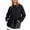 Black, variant on Breezora Women's Casual Windbreaker Jacket with Zipper Pockets Lightweight Windproof Outerwear for Walking L Size Black