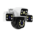 thumbnail image 1 of 12mp Cámaras De Seguridad Wifi Exterior 360° Con Tres Lentes Malubero, Blanco, 1 of 5