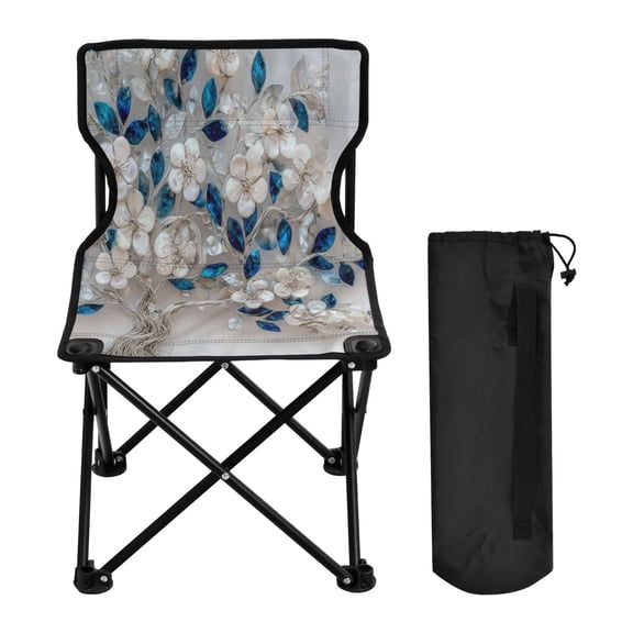 600D Oxford Camping Chair Portable Foldable Chair Supports 220 lbs for Picnic, Fishing, Backpacking Stunning Tree