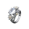 thumbnail image 1 of Daisyyozoid European And American Fashion Sunflower Diamond Ring, 1 of 1
