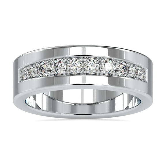 Spot Jewel 14K White Gold Plated Ring - 1.8 Ct Round Cut Diamond Ring - Elegant Anniversary Band for Women's - Silver Diamond Beautiful Occasion Ring - Valentine Proposal Band - Gift for Birthday