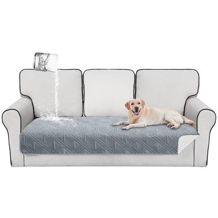Sanmadrola Dog Bed Cover 100% Double-Sided Waterproof Pet Blanket Non-slip Couch Covers Mattress Protector Leakproof Furniture Protector Cover for Dog Kids Pets, Machine Washable, Light Gray, 30x70"