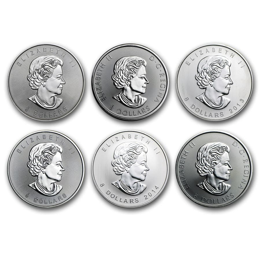 Royal Canadian Mint 1.5 oz Silver Bullion Coins $8 BU (Random Year