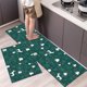 thumbnail image 4 of Juego de 2 Tapetes Navideños para Cocina | Felpudos Antideslizantes de Poliéster En Rojo y Verde | Alfombras Antimanchas para Entrada, Baño y Dormitorio | Alfombra Decorativa Navideña, 4 of 6