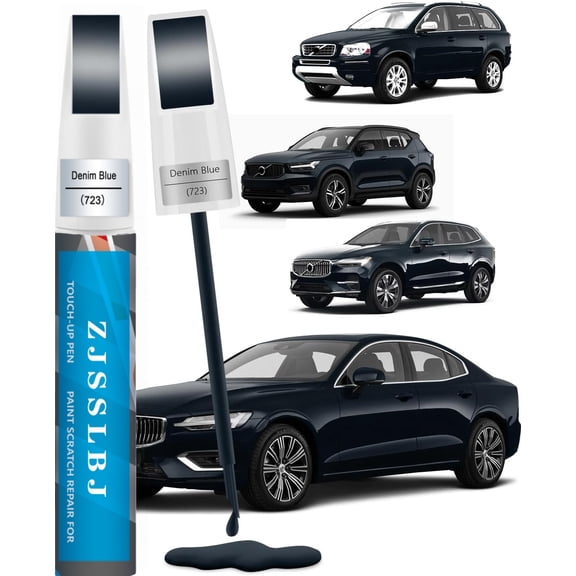 Denim Blue Metallic(723) Touch Up Paint for Volvo-Exact Match 2 in 1 touchup Paint Pen for Chips and Nicks Repair Car Paint Scratch Repair
