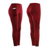 thumbnail image 1 of Pantalones Deportivos De Yoga Para Mujer Leggings De Gimnasio Para Correr Con Bolsillo (Rojo Vino) (S) Tmvgtek Mujer, 1 of 4