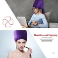 thumbnail image 3 of Woeilo Hair Dryer Bonnet - Upgraded Bonnet Hair Dryer with Longer Extended Hose for Easy Styling, Curling and Deep Conditioning, Purple, One Size Fits All, 3 of 5
