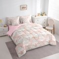 thumbnail image 2 of Erosebridal Cute Flowers 7-Piece Twin Bedding Sets,Pink Butterflies Abstract Bowknot Bedding Comforter Set For Girls Women,Reversible, 2 of 7