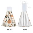 thumbnail image 3 of Yayeee Kitchen Hanging Hand Towels Set of 2 with Loop Bathroom Absorbent Tie Towel, Beige Fall Leaves, 3 of 7