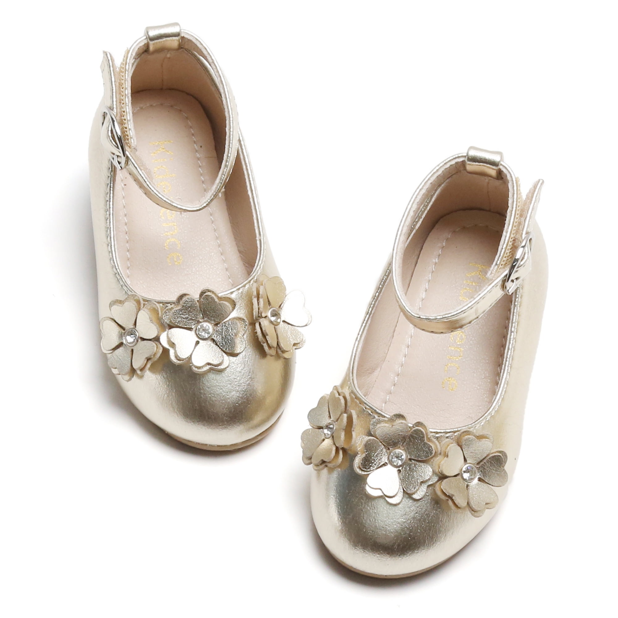 Kiderence Girls Flat Mary Jane Shoes Slip-on School Party Dress Ballerina Shoe Toddler/Little Kids 