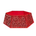 thumbnail image 2 of Teissuly Christmas Tree Collars 23.6 Inch Sequin Tree Skirt Glitter Xmas Tree Ring Double-Layer Velvet Tree Skirt Collar Tree Base Cover For Christmas Halloween Party Teissuly WER202310162461, 2 of 8