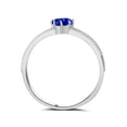 thumbnail image 3 of Blue AAA Cubic Wedding Jewelry Women's 925 Silver Engagement Party Ring Size 4-9, 3 of 7