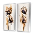 thumbnail image 3 of Designart "Orange Gerbera on Abstract Fusion I" Gerbera Framed Wall Art Set Of 2 - Orange Floral Framed Canvas Set For Living Room Decor, 3 of 6