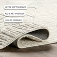 thumbnail image 3 of nuLOOM Kerry Textured Geometric Tasseled Area Rug, 6' 7" x 9', Cream, 3 of 13