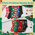 thumbnail image 6 of Mens Funny Socks Christmas Socks for Men Women Colorful Fun Novelty Crew Patterned Socks 6 Pairs US 7-13, 6 of 6