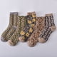thumbnail image 1 of pstuiky Calcetines florales de algodón para mujer|5 pares de calcetines florales vintage bordados|calcetines florales vintage cálidos para invierno|calcetines vintage con relieve para niñas, 1 of 7