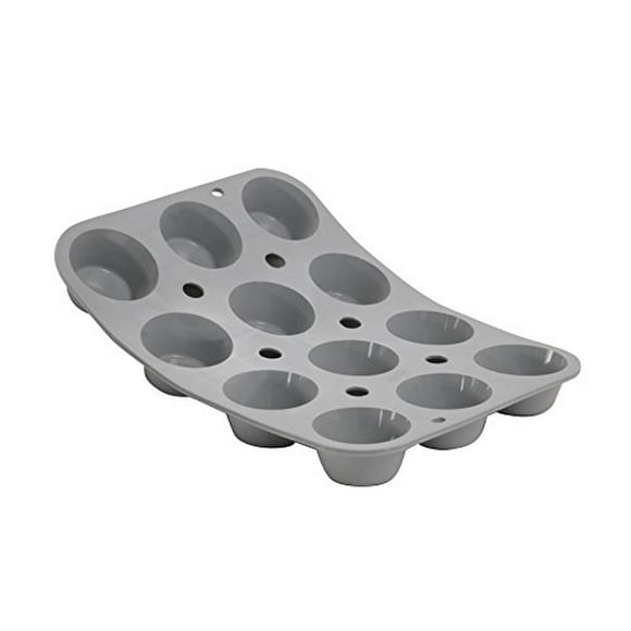 ELASTOMOULE Silicone Mold, 12 Special Muffins Pomponnette, 8.25" x 7"
